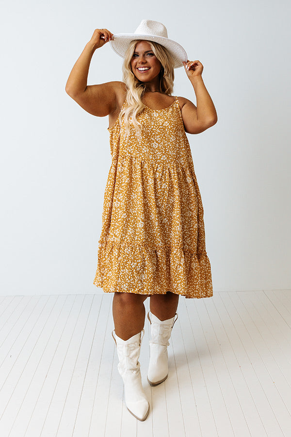 Somewhere Sunny Shift Dress Curves Image - 4