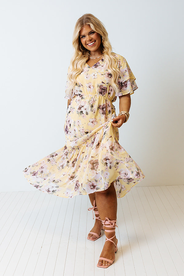 Reserved For Fun Floral Midi Curves Image - 4
