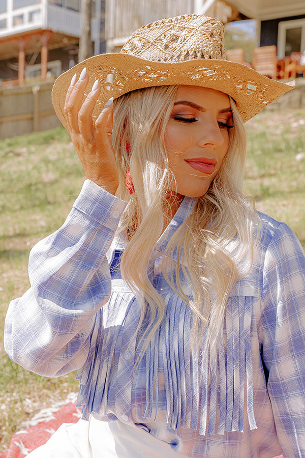 Reserved For Fun Woven Hat In Tan Image - 3