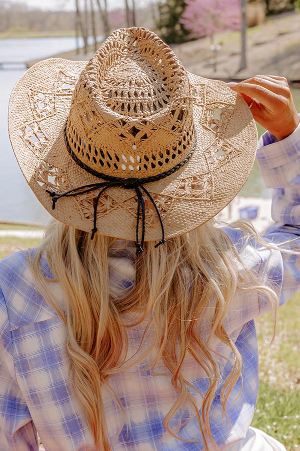 Reserved For Fun Woven Hat In Tan Image - 4