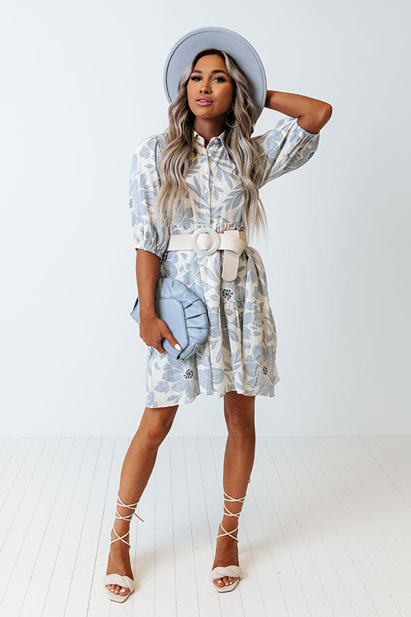 Sea Twirls Floral Shift Dress Image - 1