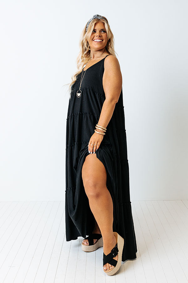 Saturday Strolling Maxi In Black Curves Image - 4