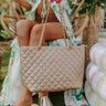Give Them Glam Quilted Tote in Gold Image - 1