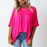 Fond Of Forever Shift Tee In Hot Pink Image - 1