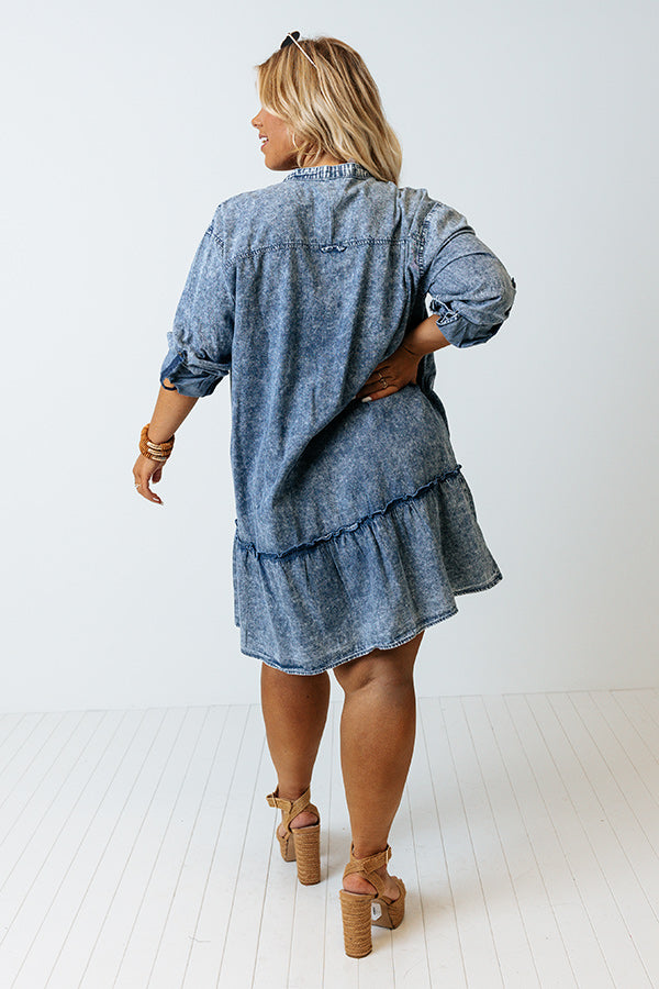 South Town Chambray Dress Curves Image - 5