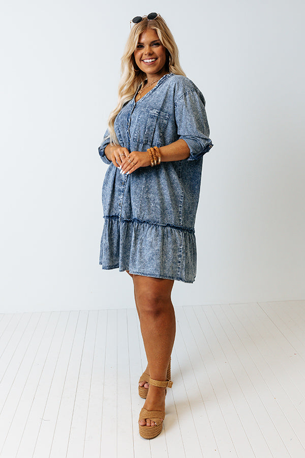 South Town Chambray Dress Curves Image - 2