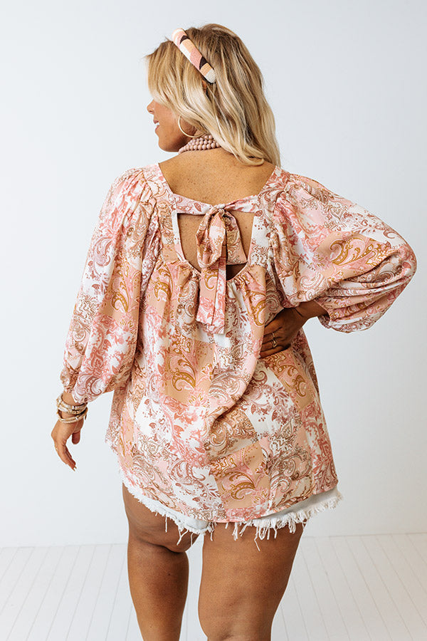 Lovelier Than Ever Paisley Shift Top Curves Image - 3