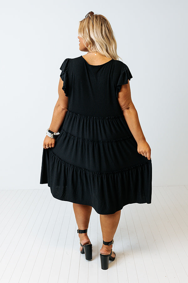 Sunshine Needed Shift Dress In Black Curves Image - 5