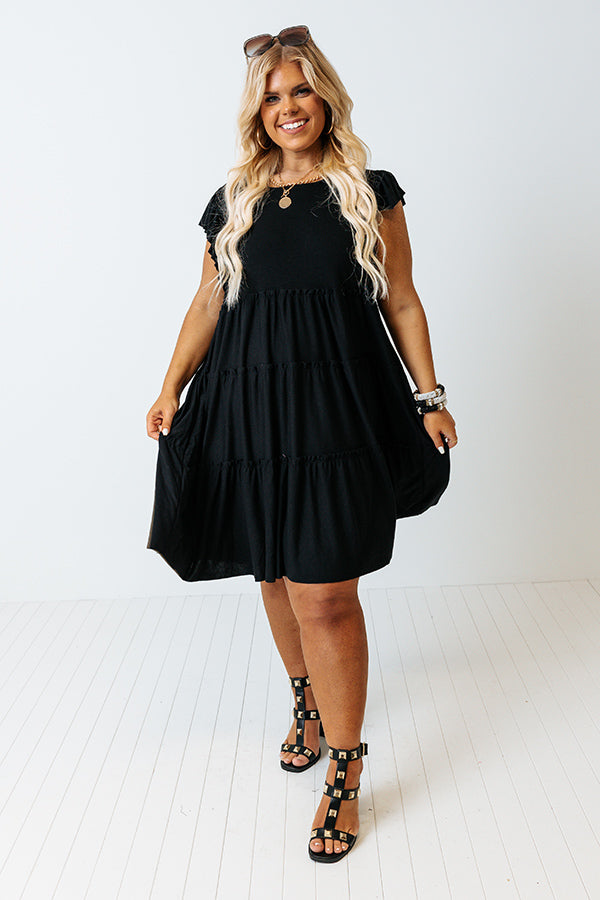 Sunshine Needed Shift Dress In Black Curves Image - 1