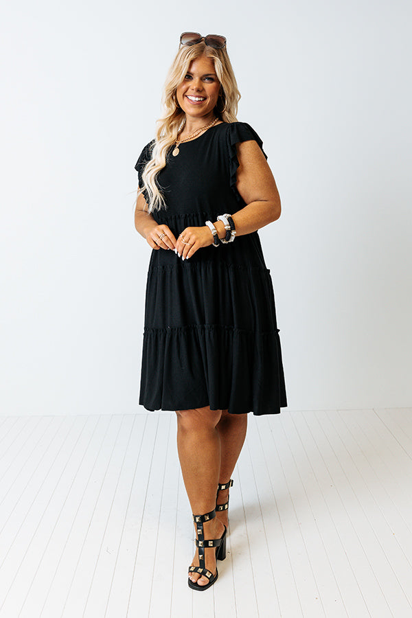 Sunshine Needed Shift Dress In Black Curves Image - 4