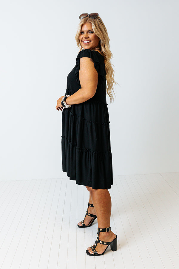 Sunshine Needed Shift Dress In Black Curves Image - 3