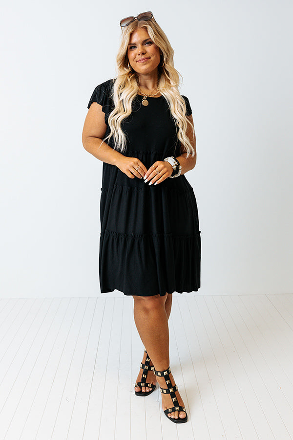 Sunshine Needed Shift Dress In Black Curves Image - 2
