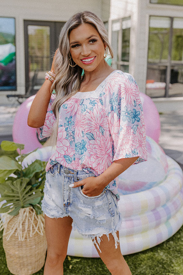 Quick To Smile Floral Shift Top Image - 3