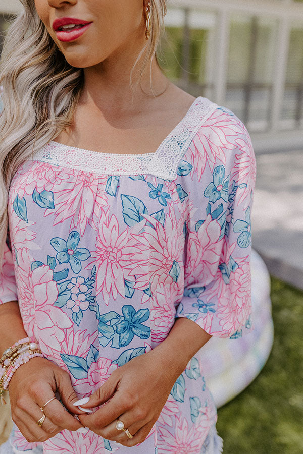 Quick To Smile Floral Shift Top Image - 4