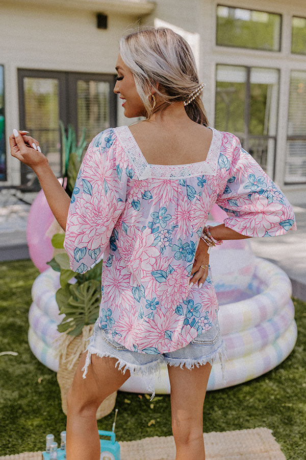 Quick To Smile Floral Shift Top Image - 5