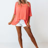Fond Of Forever Shift Tee In Coral Image - 1