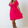 Shining Brighter Smocked Dress In Hot Pink Image - 1