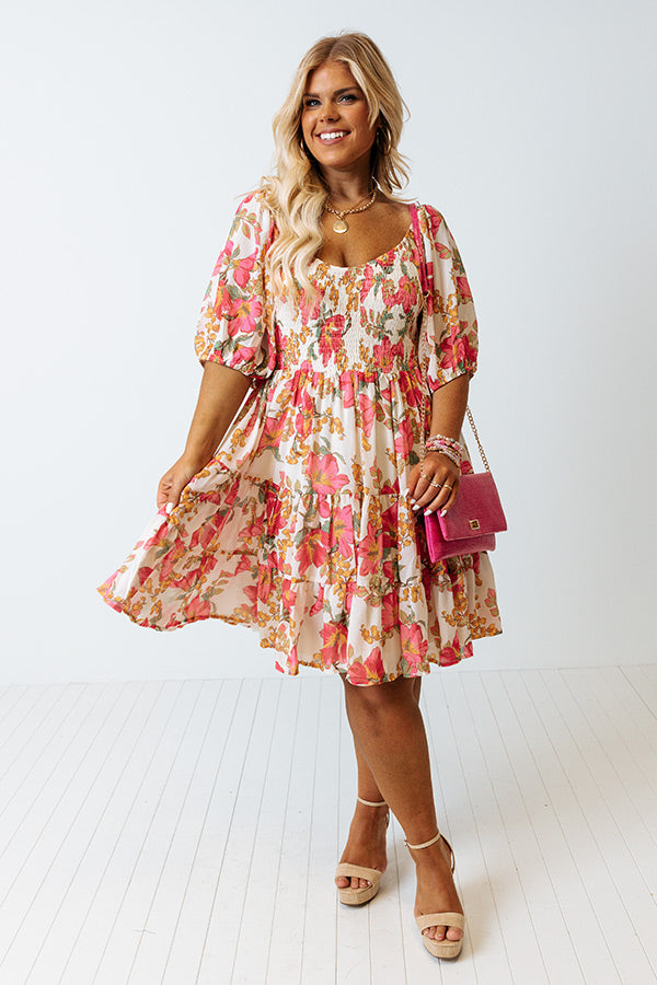 Summer In Sicily Floral Dress Curves Image - 2