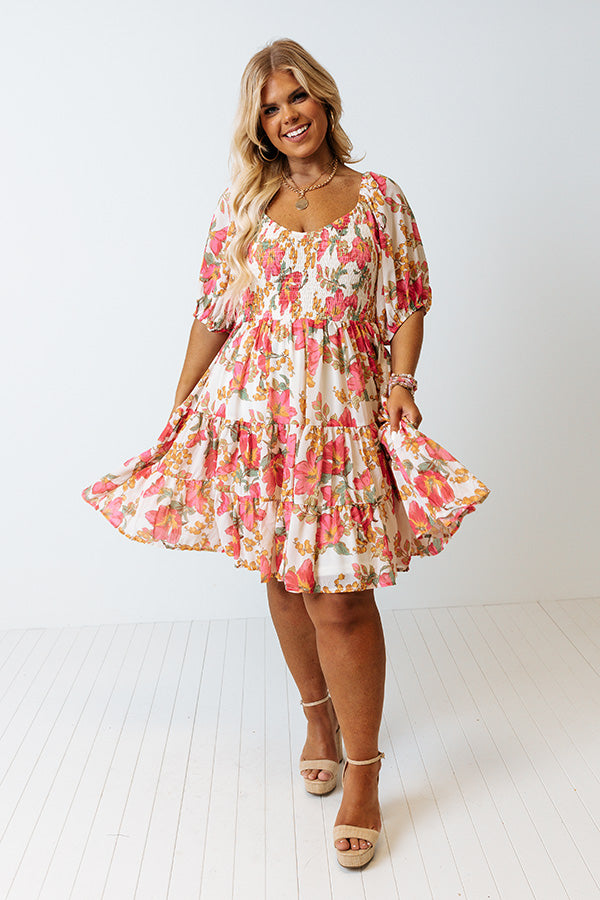 Summer In Sicily Floral Dress Curves Image - 1