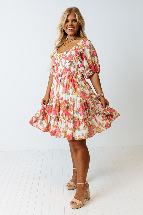 Summer In Sicily Floral Dress Curves Image - 4