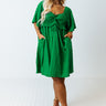 Shining Brighter Smocked Dress in Kelly Green Curves Image - 1