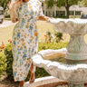 Complete Awe Floral Midi In Blue Curves Image - 1