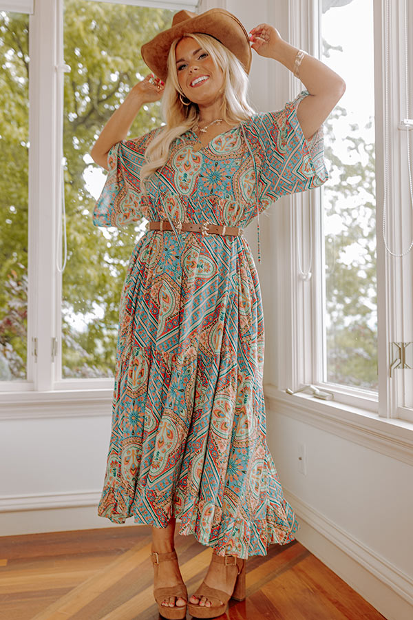 Backstage Beauty Maxi in Turquoise Curves Image - 3