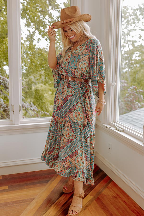 Backstage Beauty Maxi in Turquoise Curves Image - 2