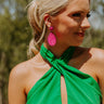 Sweetest Dream Beaded Earrings In Hot Pink Image - 1