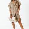 Newport Look Shift Dress in Taupe Image - 1