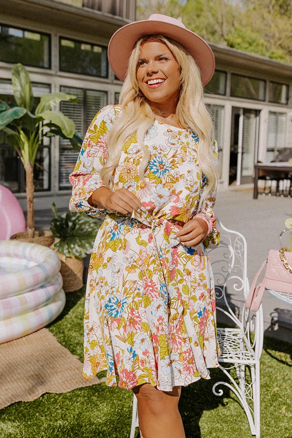 Believe The Dream Floral Dress Curves Image - 3