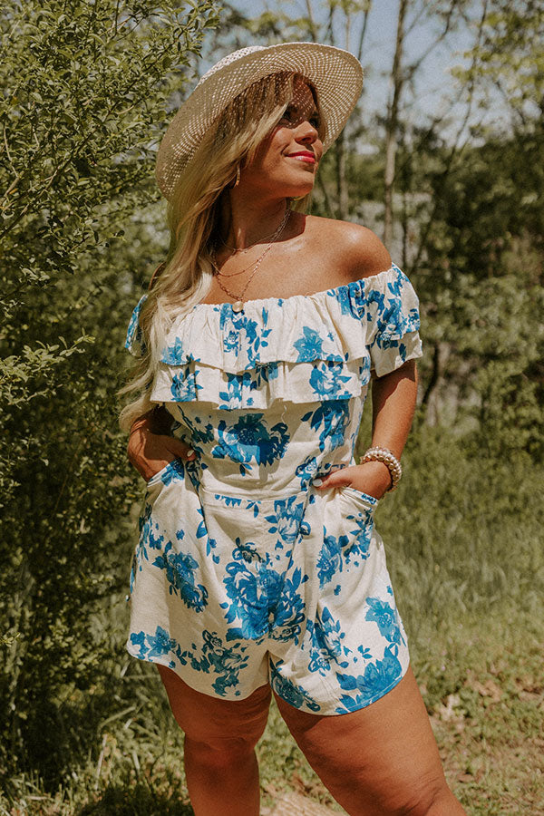 Love Beyond Expectation Floral Romper Curves Image - 4