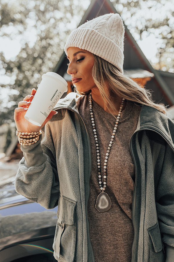 Shaken Espresso Agate Necklace Image - 2