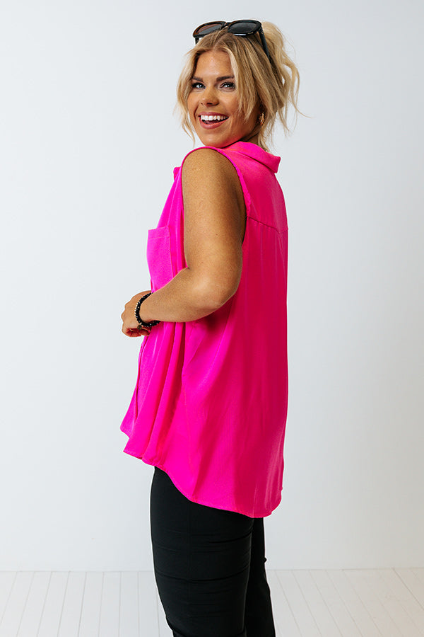Martini Nights Shift Top In Hot Pink Curves Image - 3