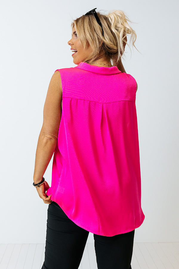 Martini Nights Shift Top In Hot Pink Curves Image - 4
