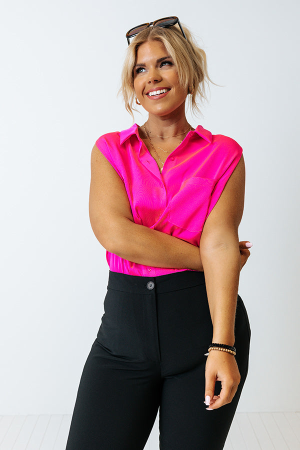 Martini Nights Shift Top In Hot Pink Curves Image - 1