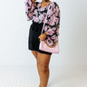 Cute Casa Floral Top In Black Curves Image - 1