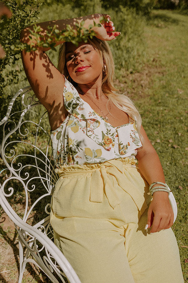 Bahama Nights Floral Top in Ivory Curves Image - 3