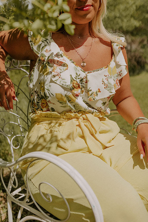 Bahama Nights Floral Top in Ivory Curves Image - 4