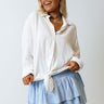 Waves Crashing Front Tie Top In Ivory Curves Image - 1