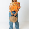SanFran Sunshine Embroidered Top In Orange Curves Image - 1