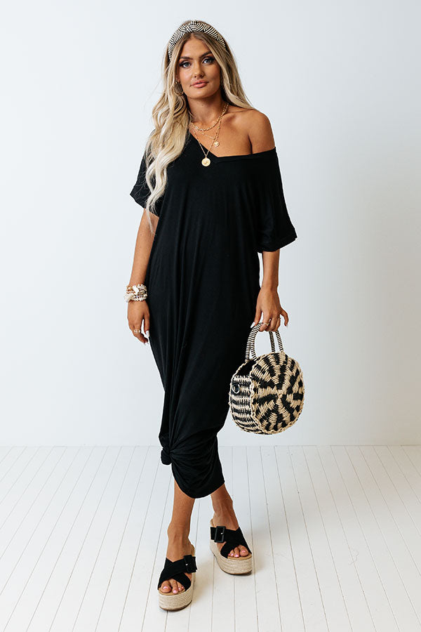 Dallas Layover T-Shirt Midi In Black Image - 2