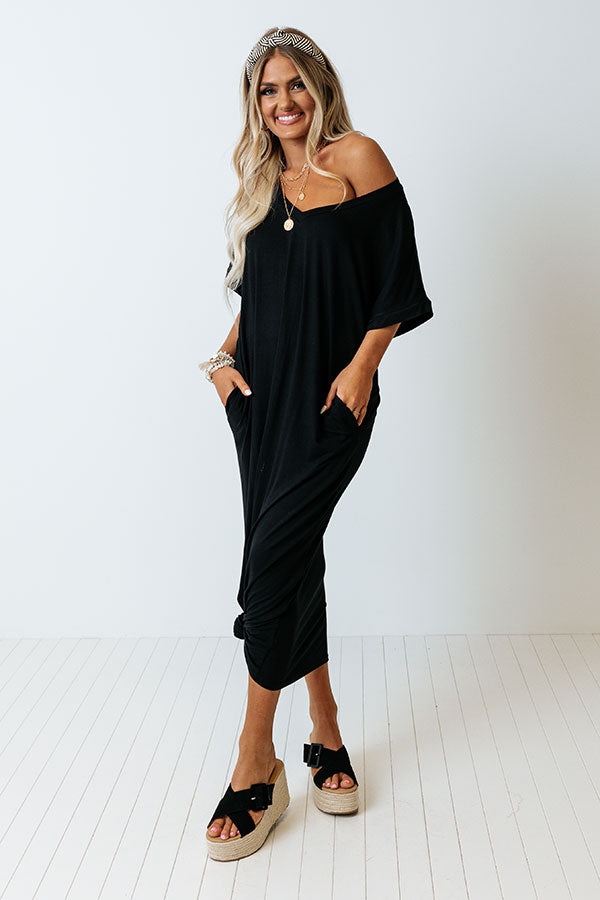 Dallas Layover T-Shirt Midi In Black Image - 4