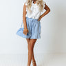 Desert Sensation High Waist Shorts In Sky Blue Image - 1