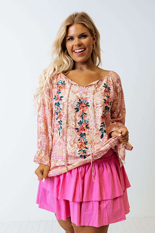 Second Glance Embroidered Shift Top Curves Image - 4