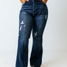 The Marrin High Waist Distressed Flare Curves Image - 1