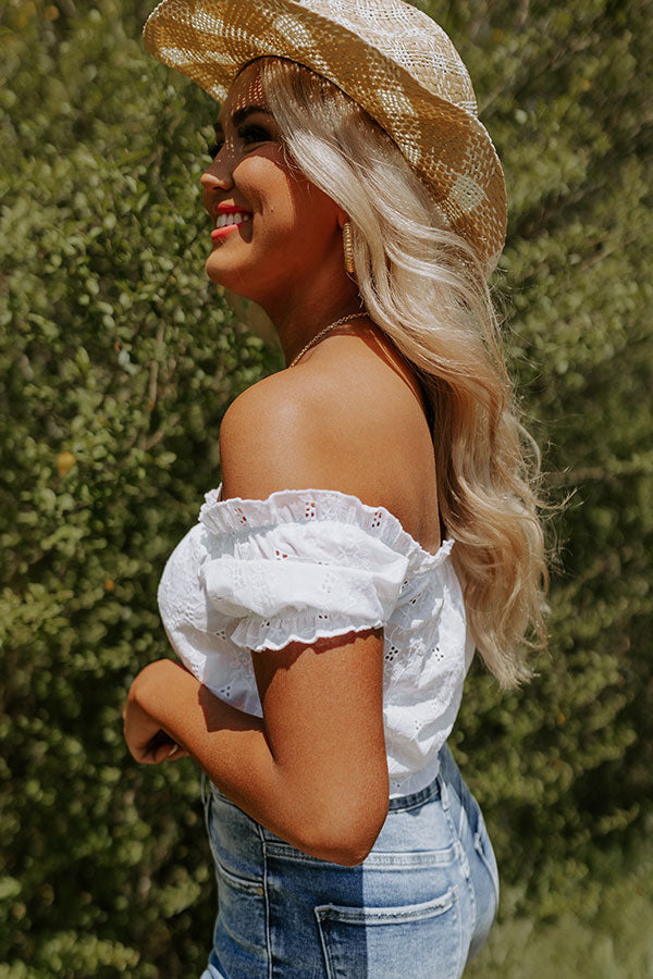 Falling Head Over Heels Eyelet Top Image - 4