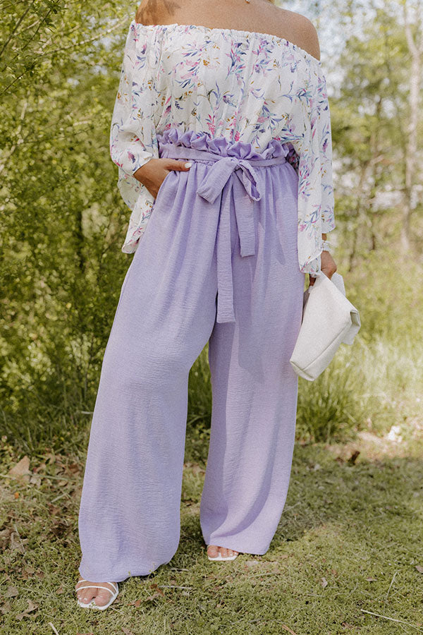 Ivy Brunch High Waist Pants In Lavender Curves Image - 3