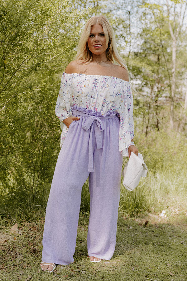 Ivy Brunch High Waist Pants In Lavender Curves Image - 1