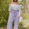 Ivy Brunch High Waist Pants In Lavender Curves Image - 1